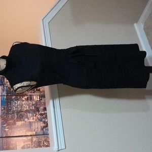Calvin Klein Sleeveless Black Sweater Dress.